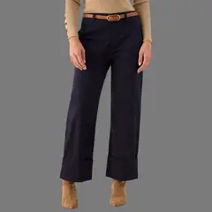 ESPRIT - Pantalón para Dama Wide Leg con Dobladillo Casual y Elegante
