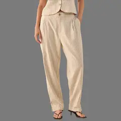 ESPRIT - Pantalón Recto Rayas para Dama Fresco y Elegante