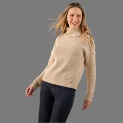 ESPRIT - Suéter Cuello Alto para Dama Texturizado Ideal para Diario