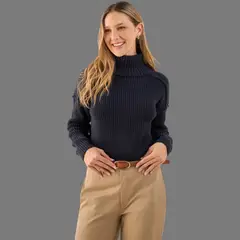 ESPRIT - Suéter Cuello Alto para Dama Texturizado Ideal para Diario