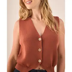 ESPRIT - Chaleco Tejido para Dama Elegancia y Versatilidad