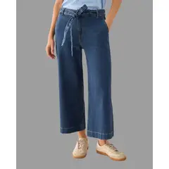 ESPRIT - Jean para Dama Tiro Alto con Cinturón Casual