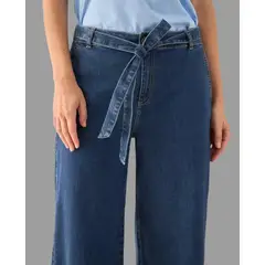 ESPRIT - Jean para Dama Tiro Alto con Cinturón Casual