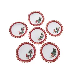 ARTESANAL - PORTAVASOS NAVIDEÑOS X 6 UNIDADES