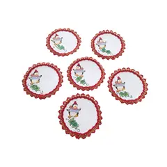 ARTESANAL - PORTAVASOS NAVIDEÑOS X 6 UNIDADES
