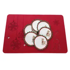 ARTESANAL - PORTAVASOS NAVIDEÑOS X 6 UNIDADES