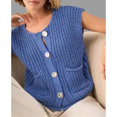 ESPRIT - Chaleco Tejido para Dama Elegante Fácil de Combinar