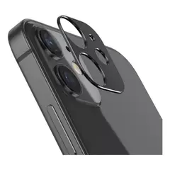 GENERICO - Protector Camara en Aluminio NEGRO Para iPhone 12 Mini