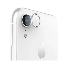 GENERICO - Protector Camara Con Lente PLATEADO para iPhone Xr