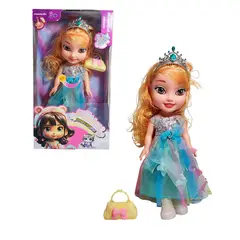 GENERICO - Muñeca Reina Con Corona Y Vestido + Bolso Juguete Niñas