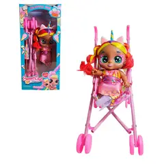 GENERICO - Muñeca Bebe Ojos Expresivos + Coche Juguete Niñas