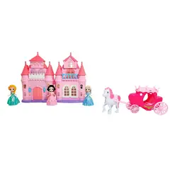 GENERICO - Castillo Casa Muñecas Princesas + Carruajue Juguete Niñas