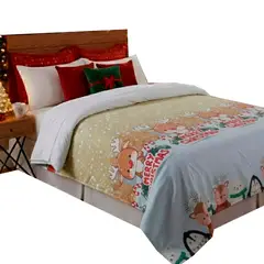 HOMETEX - ⁠Cobija Navideña Beigereno