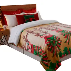 HOMETEX - ⁠Cobija Navideña Amarilloreno