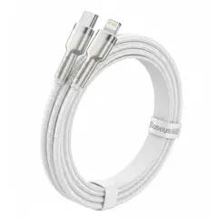 BASEUS - Cable Premium Tipo C a Lightning Trenzado 2m Blanco
