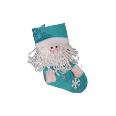 GENERICO - Bota Navideña Decorativa Santa Claus Azul