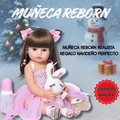 LA MUÑECA - MUÑECA REBORN REALISTA TODA EN SILICONA REGALO NAVIDAD NIÑAS