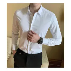 ABC - Camisa Manga Larga Para Hombre Botones Diseño