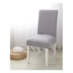 CHINA GLAZE - Fundas para silla de comedor texturizadas x6 unidades Gris Claro