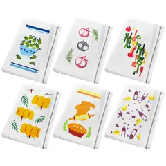 CHEF MASTER - Set x6 Limpiones de Cocina 30x50cm 100% Algodón Decorativos
