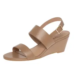 COMFORT PLUS - Sandalias Petunia Con Taco Tipo Cuña Para Mujer Bronceado 201271