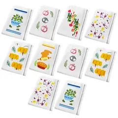 CHEF MASTER - Set x10 Limpiones de Cocina 30x50cm 100% Algodón Decorativos