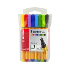 STABILO - Plumígrafo Point 88 Mini Estuche Surtido x 8 Unds