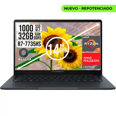 ASUS - PORTATIL EXPERTBOOK AMD RYZEN 7-7735HS SSD 1TB RAM 32GB 14 FHD