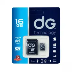DG - Memoria Micro SD 16GB Marca Clase 10 + Adaptador Original