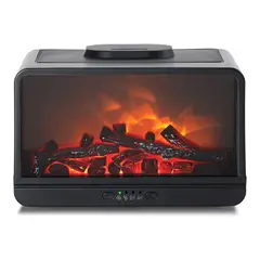 COLME TECHNOLOGY HOME - Difusor De Aromas 300ml Efecto Llamas Chimenea Humidificador Color Negro 110v