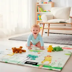 GENERICO - Tapete Infantil Grande Plegable Portatil 150x180 Doble Faz