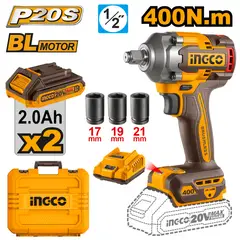 INGCO - Llave De Impacto 20V M12 400Nm Brushless UCIWLI2040