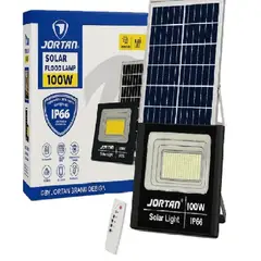GENERICO - Reflector Solar Jortan 100W con Panel Solar y Control Remoto