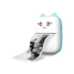 GENERICO - Mini Impresora Portatil Bluethooth Para Celular Azul