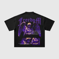 VANN - Camiseta para Hombre En Algodón Freedom T-shirt Negro