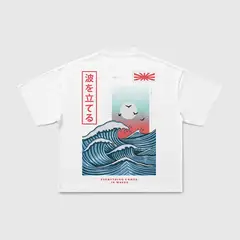 VANN - Camiseta para Hombre En Algodón Waves T-shirt