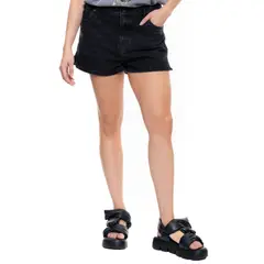 COLOR BLUE - Shorts Black Denim