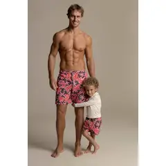 ILOT - Pantaloneta Kids estampado de palmeras rosadas KH32061