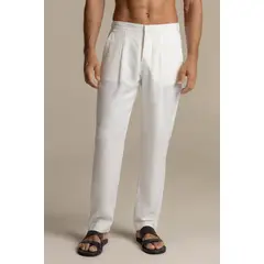 ILOT - Pantalón Privé en lino blanco PH60B61