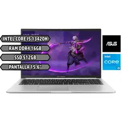 ASUS - Portátil X15 Intel Core i5-13420H 16GB RAM 512GB SSD 156″ FHD