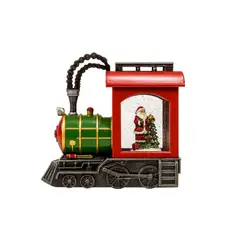 GENERICO - Tren Navideño Decorativo con Papa Noel y Luz Con Efecto Nieve, Adorno Navideño Elegante 37