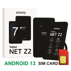 KRONO - Tablet 7 Pulgadas Sim Card 32GB Android 13 + Funda Silicona Negro