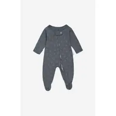 NATO - Pijama Básica para bebé Colección Ambiental color gris con estampado en buhos