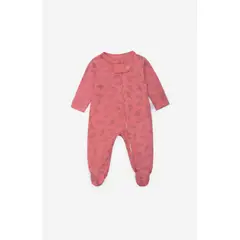 NATO - Pijama Básica para bebé Colección Ambiental color coral con estampado en tortugas