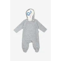 NATO - Talego Colección La Magia de Ser pijama color gris con capota removible y forro estampado de figuras en interior