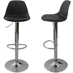 ONE PIXEL - Combo Sillas De Bar Alta Con Espaldar Altura Regulable Con Reposapies Moderna y Elegante 2UND