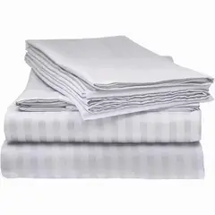 GENERICO - Juego de Sábanas Unicolor Color Blanco