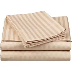 GENERICO - Juego de Sábanas Unicolor Color Beige Claro