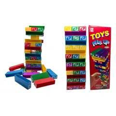 MAZUGI - Jenga de colores UNO Tipo Jenga Juego de Mesa Niños Plástico