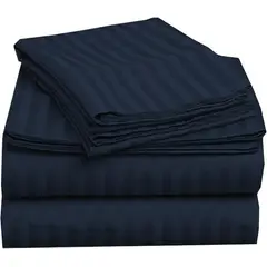 GENERICO - Juego de Sábanas Unicolor Color Azul Oscuro